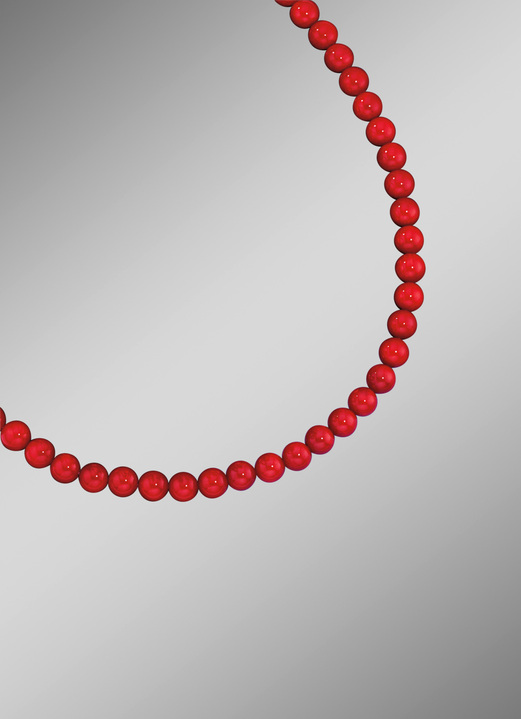 Halsketten & Armbänder - Halskette mit Korallenkugeln, in Farbe  Ansicht 1