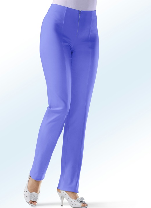 Hosen - Soft-Stretch-Hose in 11 Farben, in Größe 018 bis 235, in Farbe AZURBLAU Ansicht 1