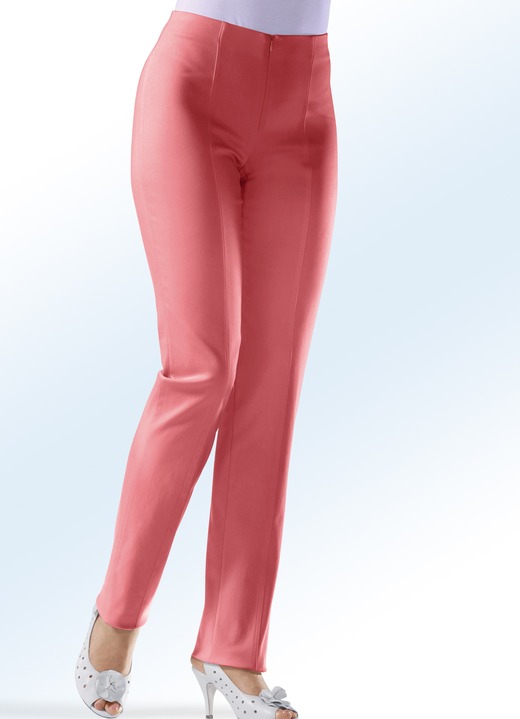 Hosen - Soft-Stretch-Hose in 11 Farben, in Größe 018 bis 235, in Farbe KORALLE Ansicht 1