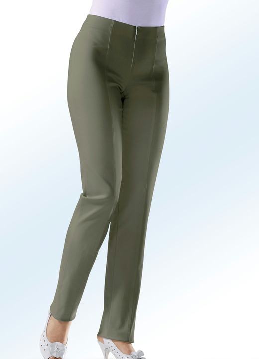 Hosen - Soft-Stretch-Hose in 11 Farben, in Größe 018 bis 235, in Farbe OLIV Ansicht 1