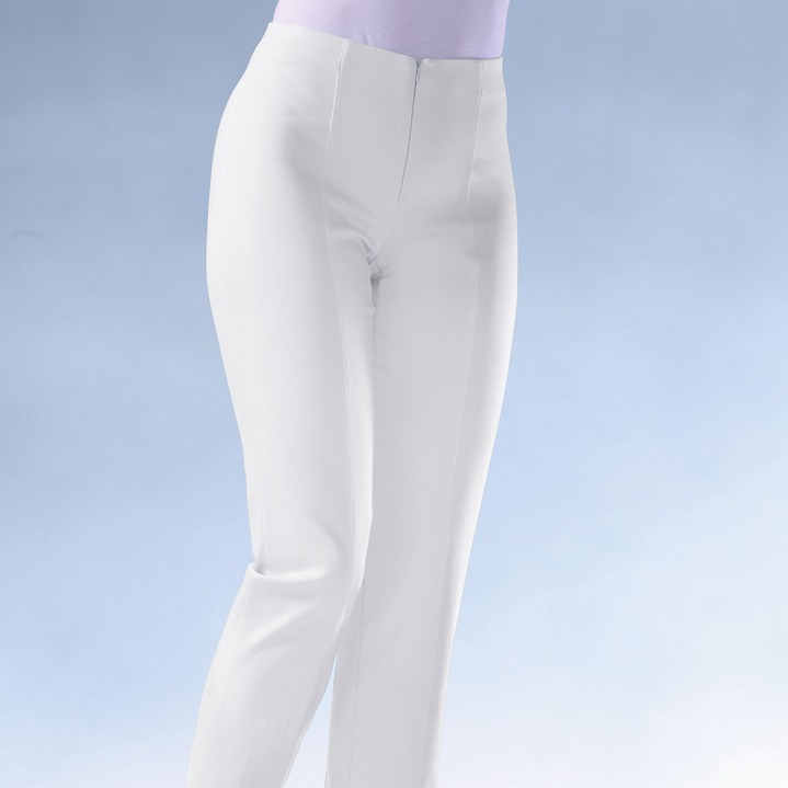 Hosen - Soft-Stretch-Hose in 11 Farben, in Größe 018 bis 235, in Farbe WEISS Ansicht 1