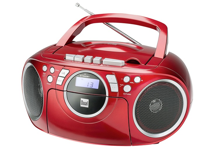 Modern - Dual P70 CD-/Radio-/Kassettenspieler, in Farbe ROT Ansicht 1