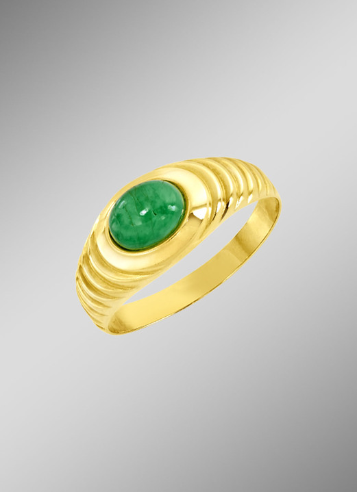Ringe - Damenring mit echt Smaragd, in Größe 160 bis 220, in Farbe  Ansicht 1
