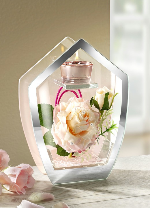 Teelichthalter aus Hachenburg im | mit Inneren Brigitte - Wohnaccessoires Glas Rose