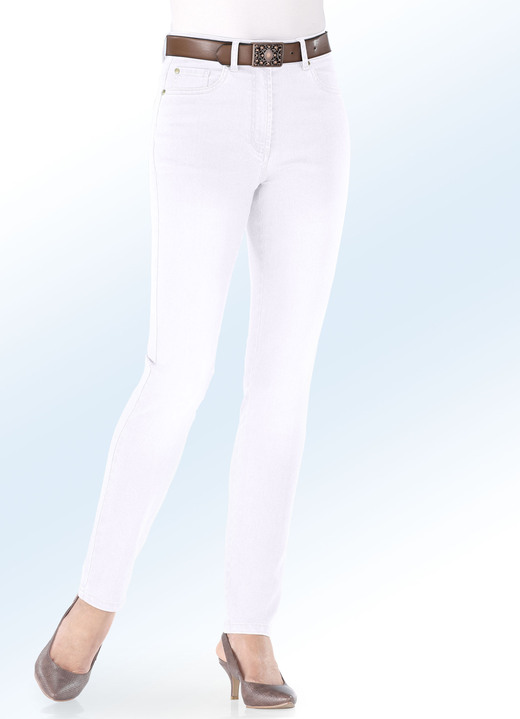 Hosen - Basic-Jeans, in Größe 017 bis 052, in Farbe WEISS Ansicht 1