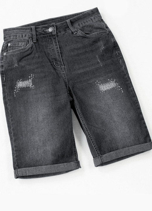 Jeans - Jeans-Bermudas mit tollen Used-Effekten, in Größe 032 bis 050, in Farbe ANTHRAZIT Ansicht 1