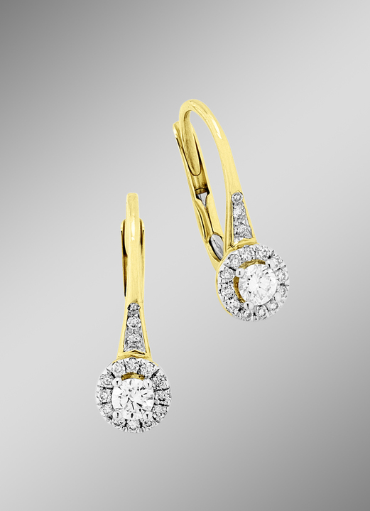 mit Diamanten - Ohrringe mit Brillanten, in Farbe  Ansicht 1