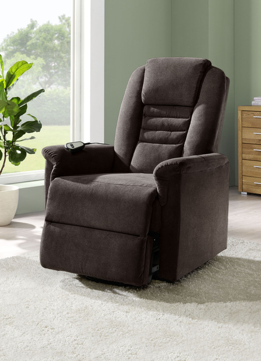 TV- & Relaxsessel - TV-Sessel mit Motor und Aufstehhilfe, in Farbe DUNKELBRAUN Ansicht 1