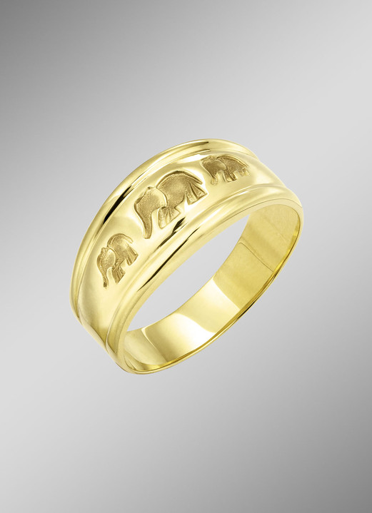 ohne Steine / mit Zirkonia - Mattierter Damenring aus Gold, in Größe 160 bis 220, in Farbe  Ansicht 1