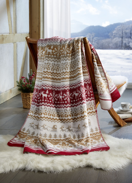 Kuschelige Wohndecke mit Decken Motiven | Hachenburg Brigitte winterlichen 