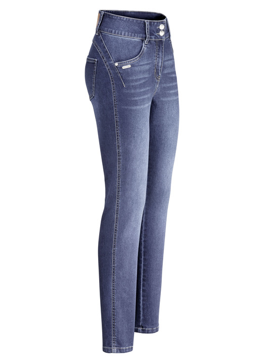 Hosen - Shaping-Jeans in 4-Pocket-Form, in Größe 017 bis 050, in Farbe JEANSBLAU Ansicht 1