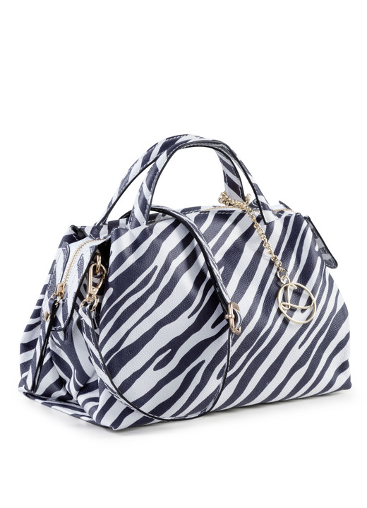 Taschen - Laurina Tasche mit Zebra-Dessin, in Farbe SCHWARZ-WEISS Ansicht 1