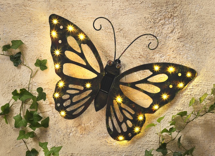 Solar Wandbild Schmetterling aus Metall - Leuchtende Dekoration | Brigitte  Hachenburg